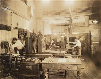 (HARPER & BROTHERS PUBLISHERS) A binder with 22 photographs by Peter A. Juley documenting book production and publishing at Harper & Br